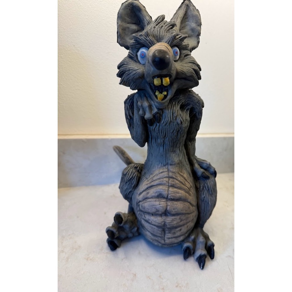 Large 13" Halloween Scary Ugly Rat Prop Figure Rubber Evil Creepy Monster Kmart